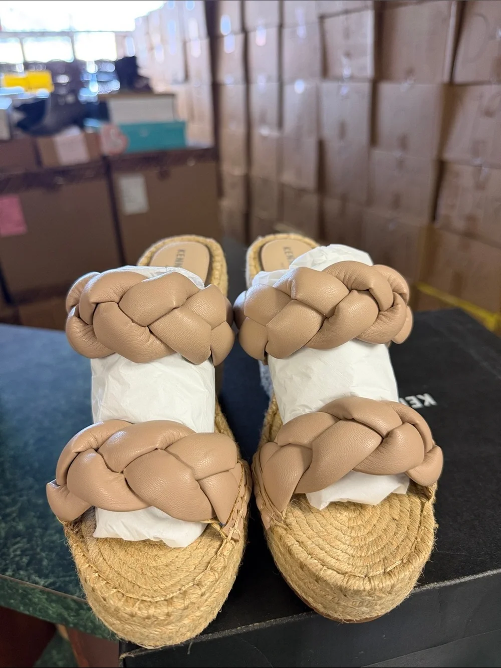 Kenneth Cole braided tan